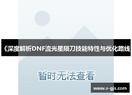 《深度解析DNF流光星陨刀技能特性与优化路线》